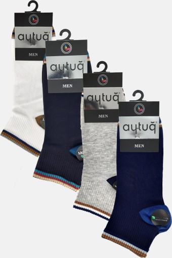 AYTUĞ - Aytuğ Erkek Yarım Konç Modal Tencel Desenli (1)