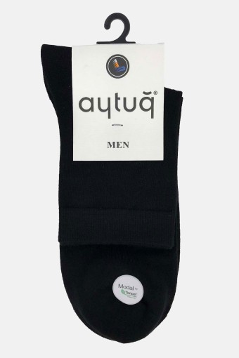 AYTUĞ - Aytuğ Erkek Yazılı Yarım Konç Çorap Modal Tencel