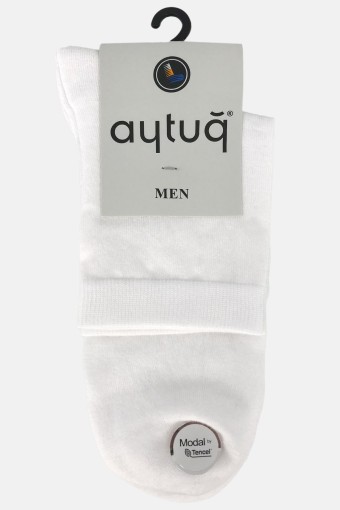 AYTUĞ - Aytuğ Erkek Yazılı Yarım Konç Çorap Modal Tencel