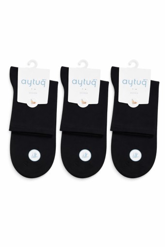 AYTUĞ - Aytuğ Kadın Yarım Konç Çorap Bambu Düz