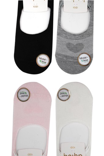 AYTUĞ - Aytuğ Kadın Düz Renk Babet Çorap Modal Tencel