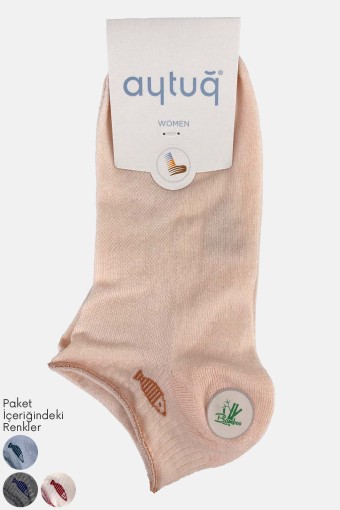 AYTUĞ - Aytuğ Kadın Patik Çorap Desenli Bambu Dikişsiz (1)