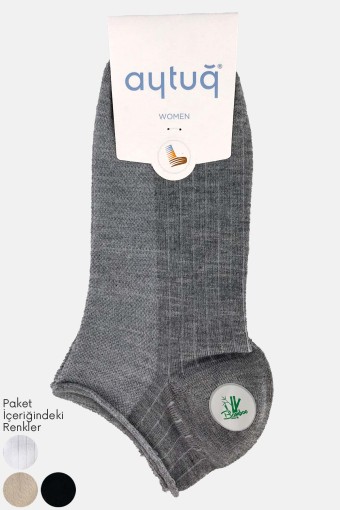 AYTUĞ - Aytuğ Kadın Patik Çorap Düz Bambu Dikişsiz