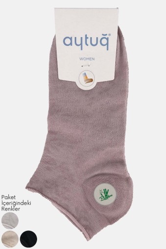 AYTUĞ - Aytuğ Kadın Patik Çorap Düz Bambu Dikişsiz