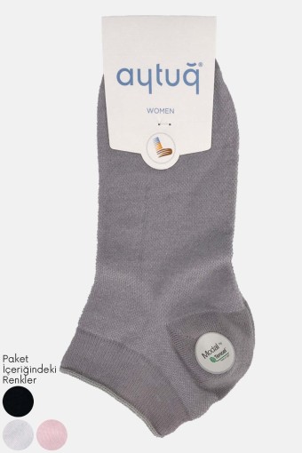 AYTUĞ - Aytuğ Kadın Patik Çorap Düz Modal Tencel