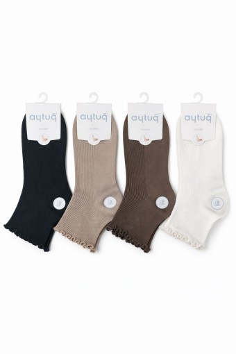 AYTUĞ - Aytuğ Kadın Patik Çorap Modal Lastiksiz Kıvrık