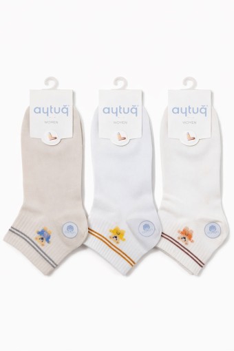 AYTUĞ - Aytuğ Kadın Patik Çorap Pamuklu Desenli