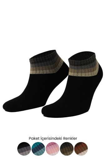 AYTUĞ - Aytuğ Kadın Patik Çorap Penye Desenli