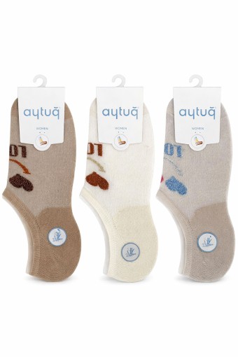 AYTUĞ - Aytuğ Kadın Sneaker Çorap Bambu Desen 8