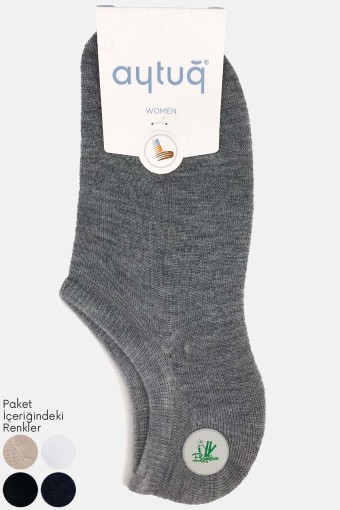 AYTUĞ - Aytuğ Kadın Sneaker Çorap Düz Bambu