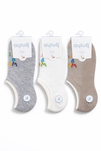 AYTUĞ - Aytuğ Kadın Sneaker Çorap Pamuklu Desenli