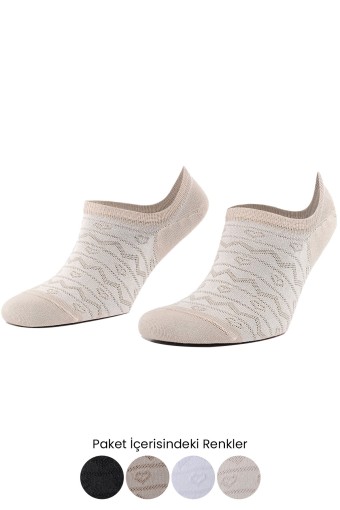 AYTUĞ - Aytuğ Kadın Sneaker Çorap Pamuklu Desenli
