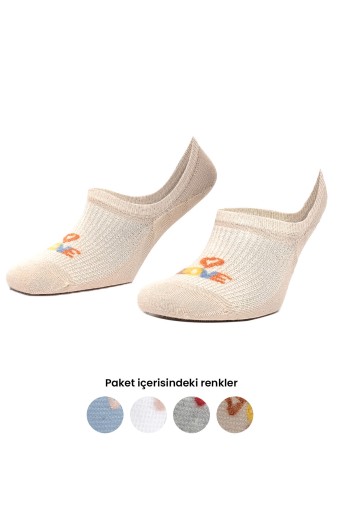 AYTUĞ - Aytuğ Kadın Sneaker Çorap Pamuklu Desenli (1)