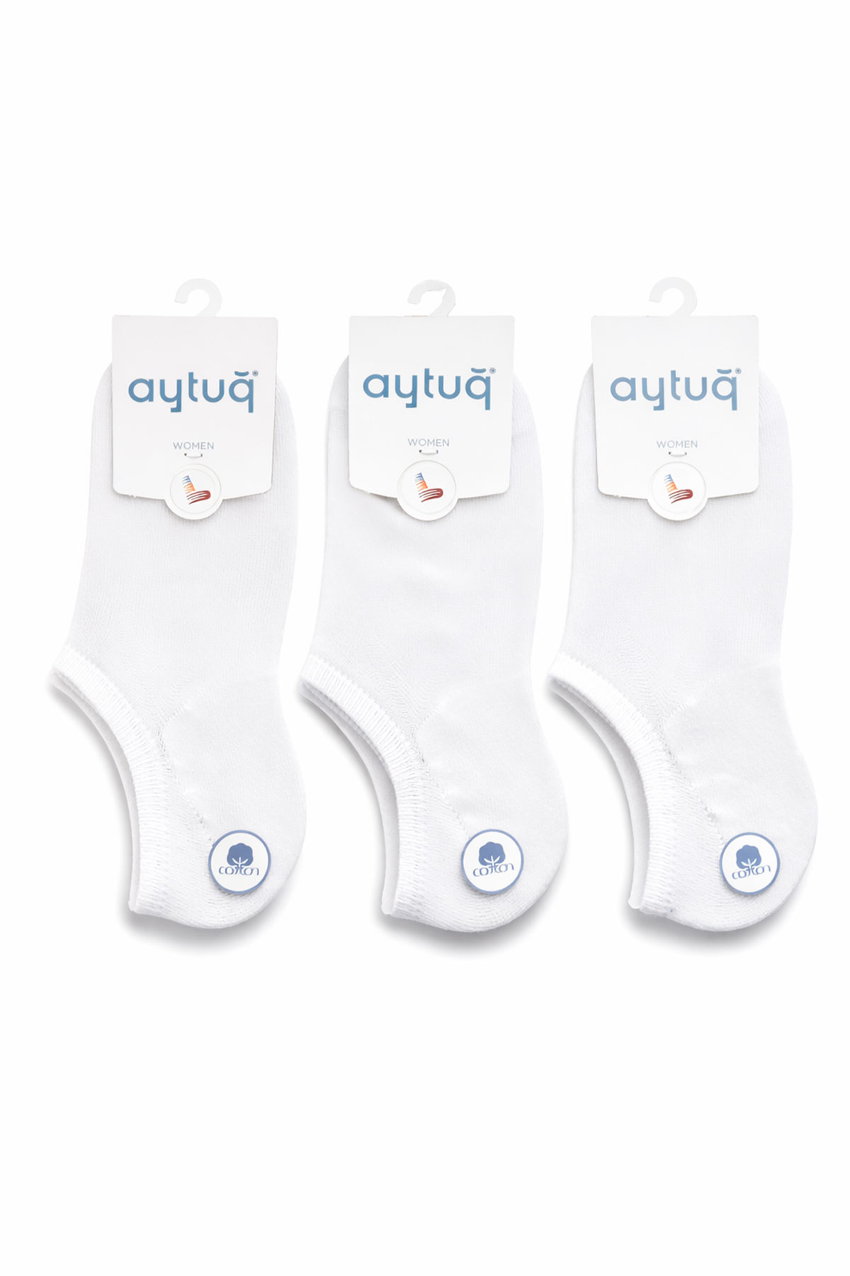 Aytuğ Kadın Sneaker Çorap Pamuklu Düz - Thumbnail