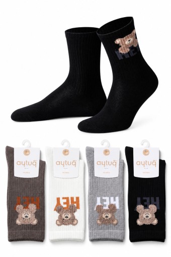 AYTUĞ - Aytuğ Kadın Soket Çorap Cotton Desen 4