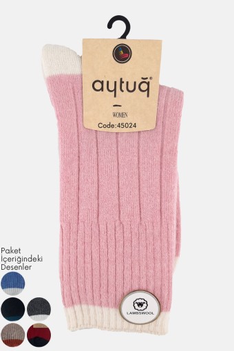 AYTUĞ - Aytuğ Kadın Soket Çorap Desenli Lambswool (1)