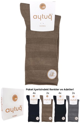 AYTUĞ - Aytuğ Kadın Soket Çorap Dikişsiz Bambu Desen 11