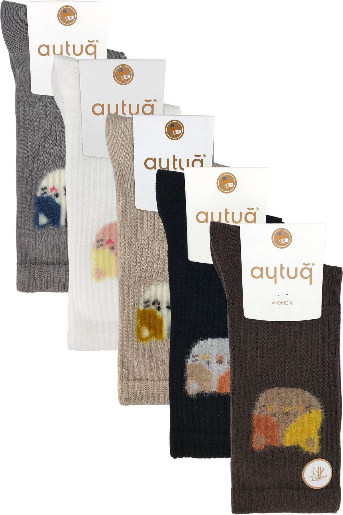 Aytuğ Kadın Soket Çorap Dikişsiz Bambu Desen 14 - Thumbnail