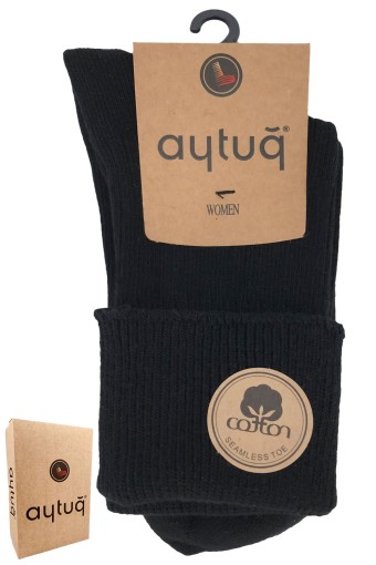 AYTUĞ - Aytuğ Kadın Soket Çorap Dikişsiz Çift Kat Pamuklu Kıvrık