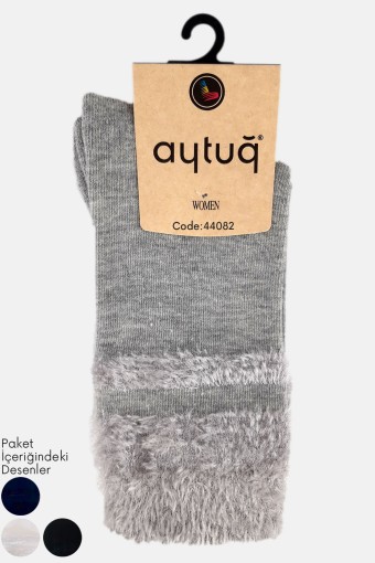 AYTUĞ - Aytuğ Kadın Soket Çorap Dikişsiz Kıvırmalı Havlu