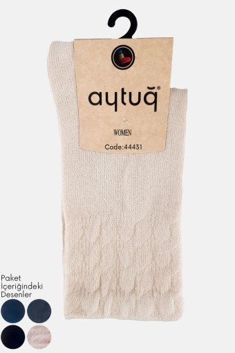 AYTUĞ - Aytuğ Kadın Soket Çorap Dikişsiz Likralı Bambu Bükümlü