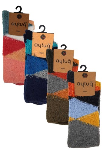 AYTUĞ - Aytuğ Kadın Soket Çorap Havlu Desen 4 (1)