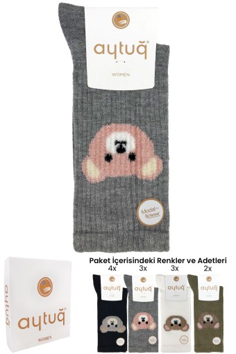 AYTUĞ - Aytuğ Kadın Soket Çorap Likralı Dikişsiz Modal Desen 14 (1)