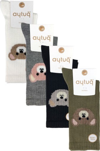 AYTUĞ - Aytuğ Kadın Soket Çorap Likralı Dikişsiz Modal Desen 14 (1)