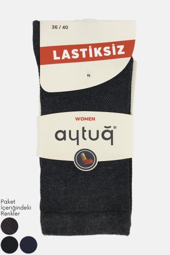 AYTUĞ - Aytuğ Kadın Soket Çorap Likralı Lastiksiz Dikişsiz Bambu