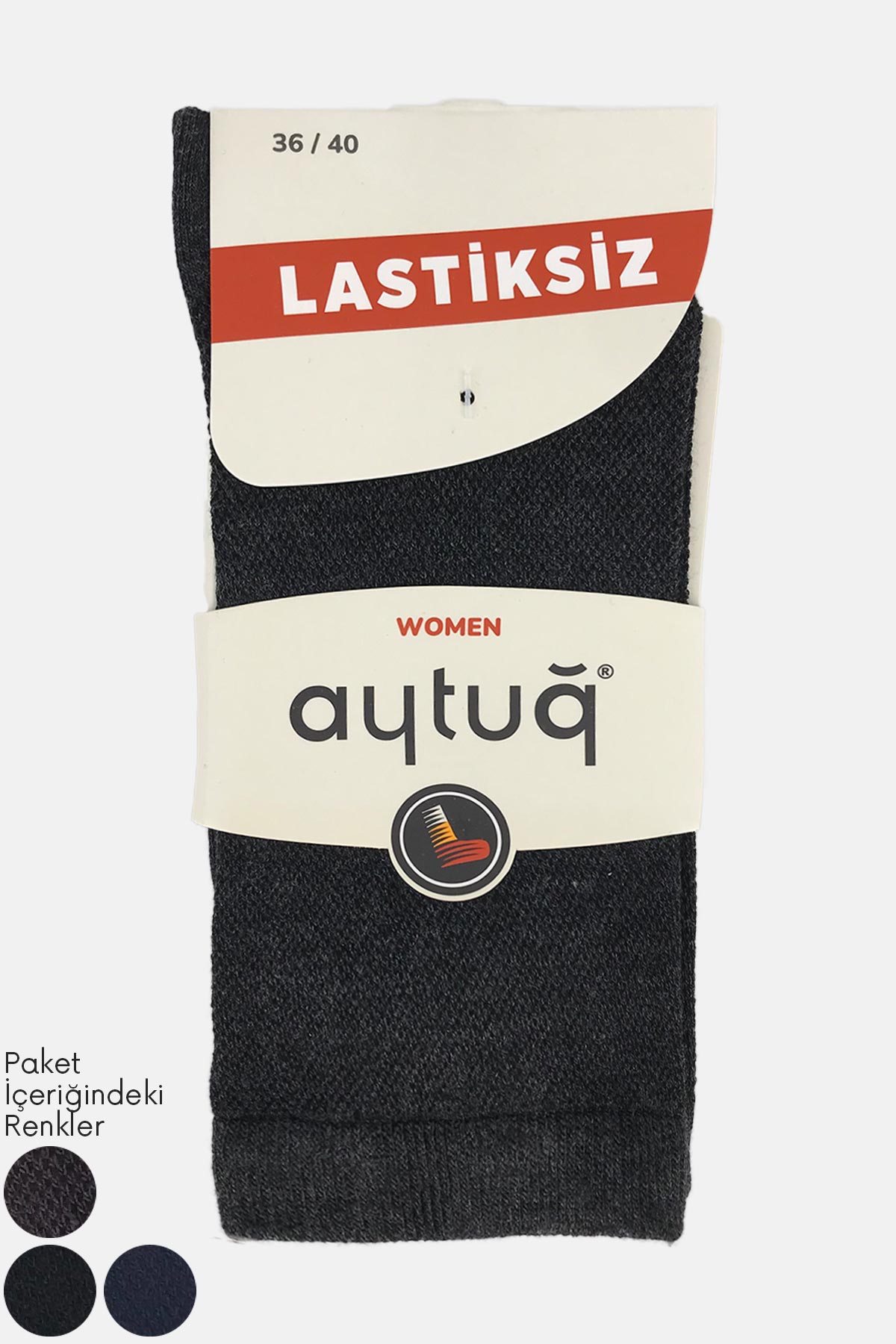 Aytuğ Kadın Soket Çorap Likralı Lastiksiz Dikişsiz Bambu - Thumbnail