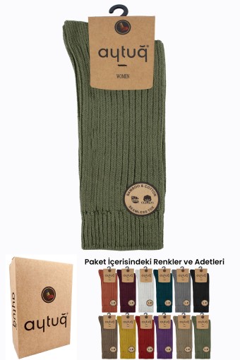 AYTUĞ - Aytuğ Kadın Soket Çorap Riply Bambu Pamuk Bükümlü