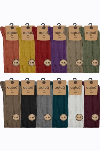 AYTUĞ - Aytuğ Kadın Soket Çorap Riply Bambu Pamuk Bükümlü (1)