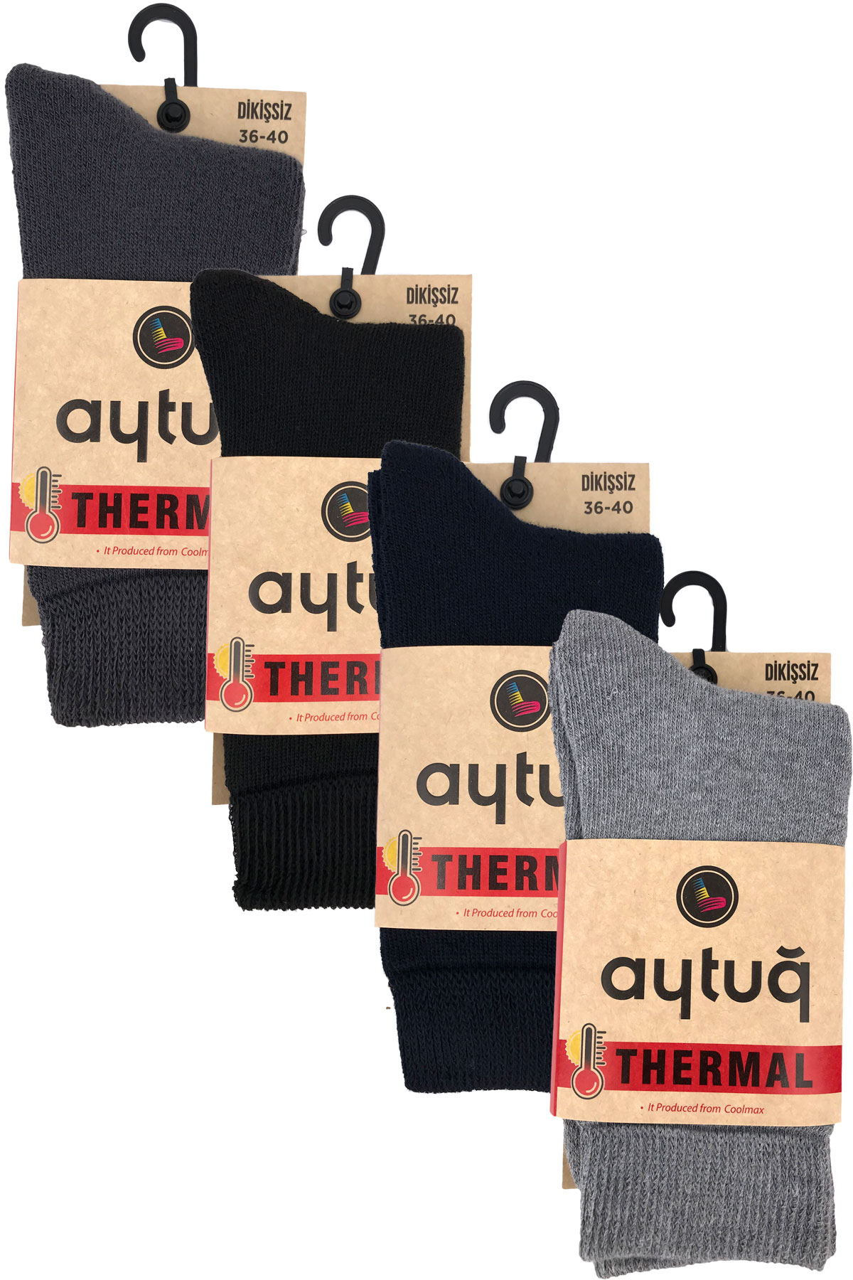 Aytuğ Kadın Soket Çorap Termal Likralı Dikişsiz - Thumbnail