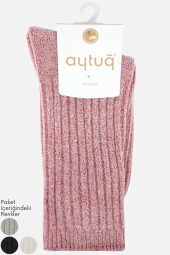 AYTUĞ - Aytuğ Kadın Soket Uyku Çorabı Dikişsiz Fitilli