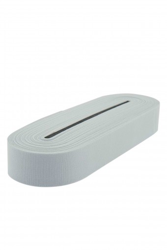 TEKİŞ-AZİM LASTİK - Azim Lastik Konfeksiyon Lastiği 10 Mt Dokuma 30 Mm - Beyaz - STD (1)