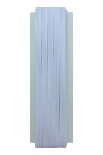 TEKİŞ-AZİM LASTİK - Azim Lastik Paça Lastiği No:2 Yassı 10 Mt 8 Mm - Beyaz - STD (1)