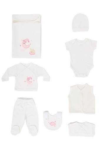 BEBİTOF - Bebitof Unisex Bebek 10'lu Zıbın Seti Şapkalı Ay (1)