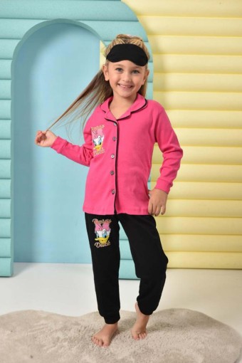 PINARCA EV GİYİM - Beka Kız Çocuk Daisy Duck Pijama Takımı - Fuşya