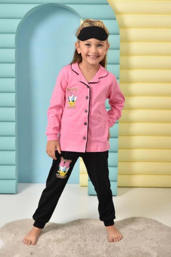 PINARCA EV GİYİM - Beka Kız Çocuk Daisy Duck Pijama Takımı - Pembe