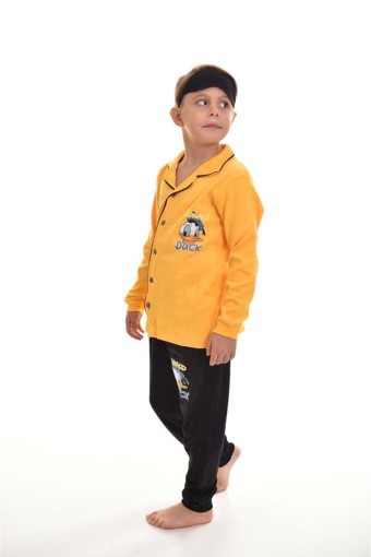 PINARCA EV GİYİM - Beka Erkek Çocuk Donald Duck Pijama Takımı Pamuklu - Sarı (1)