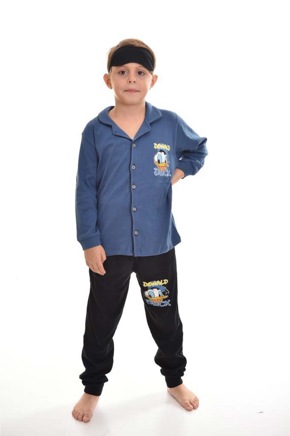 Beka Erkek Çocuk Donald Duck Pijama Takımı Pamuklu - Yeşil - Thumbnail