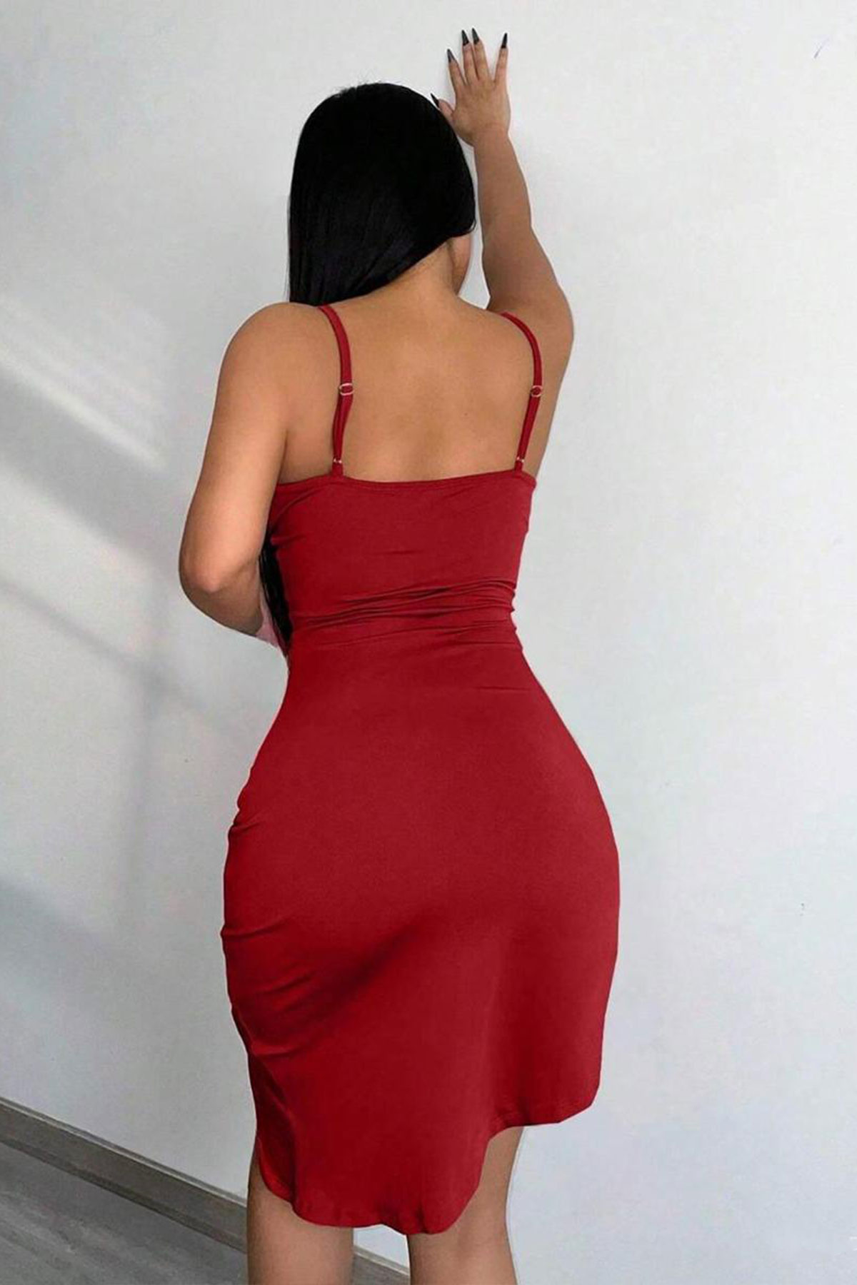 Beleng Kadın Fantezi Elbise İp Askılı Göğüs Dekolteli - Thumbnail