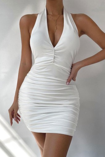 BELENG - Beleng Kadın Fantezi Elbise Sırt Ve Göğüs Dekolteli Drapeli