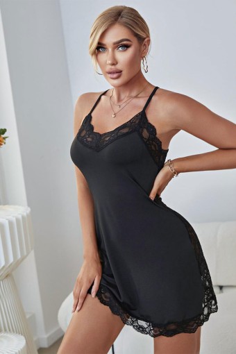 BELENG - Beleng Kadın Fantezi Gecelik Arka Komple Dantel Detaylı (1)