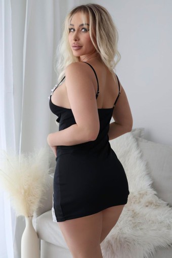 BELENG - Beleng Kadın Fantezi Gecelik Dantel Detaylı Yırtmaçlı (1)