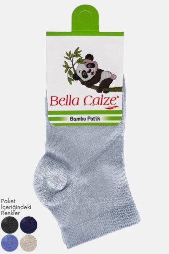 BELLA CALZE-DESENLİ - Bella Calze Unisex Çocuk Patik Çorap Bambu Dikişsiz (1) BELLA CALZE-DESENLİ - Bella Calze Unisex Çocuk Patik Çorap Bambu Dikişsiz (1)