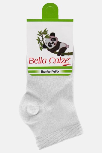 BELLA CALZE-DESENLİ - Bella Calze Unisex Çocuk Patik Çorap Bambu Dikişsiz