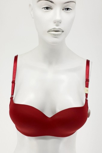 CLARA - Belvü Kadın Destekli Mikro Tulum Sütyen - Bordo