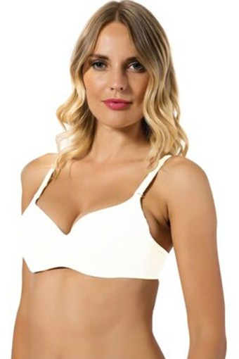 CLARA - Belvü Kadın Destekli Mikro Tulum Sütyen - Krem