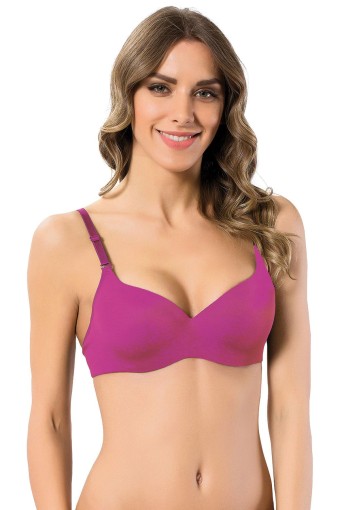 CLARA - Belvü Kadın Destekli Mikro Tulum Sütyen - Mor
